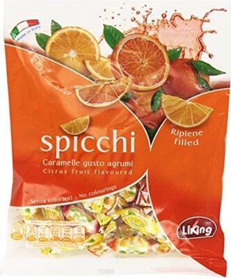 Caramelle spicchi ripieni front packaging