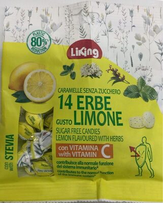 Caramelle senza zucchero 14 erbe limone