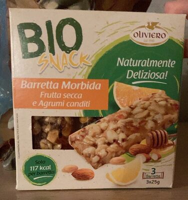 Barretta frutta secca e agrumi canditi