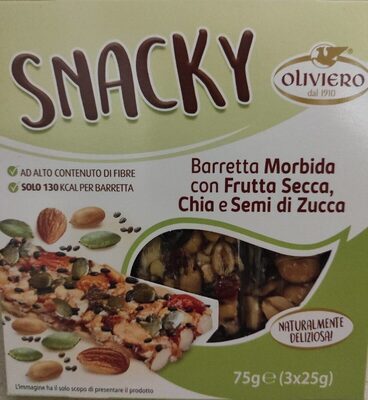 Barretta morbida con frutta secca, Chiaia e semi di zucca front packaging