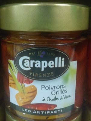 Poivrons grillés à l'huile d'olive front packaging