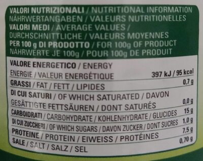 Fagioli cannellini Annalisa nutrition facts table