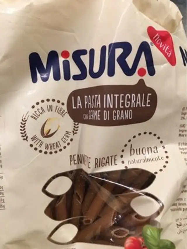 Misura Pasta Integr. pennette GR. 500 nutrition facts table