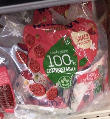 Snack croccanti legumi e semi di zucca