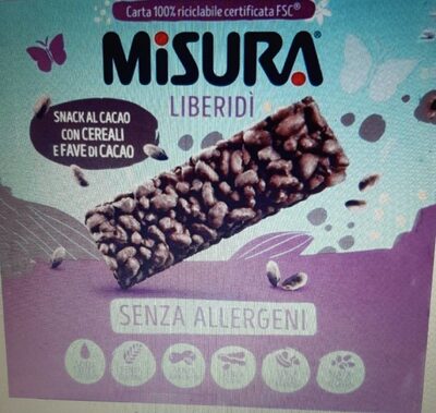 Barretta cereali e fave di cacao liberidì
