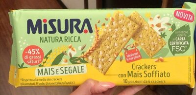 Crackers con mais soffiato