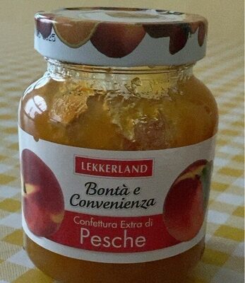Jam bontà e convenienza, confettura extra di pesche front packaging