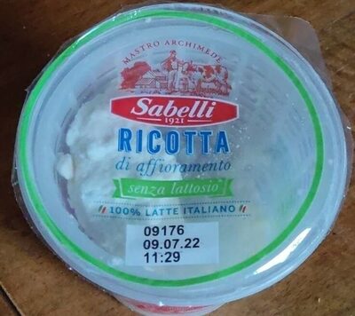 Ricotta di affioramento senza lattosio