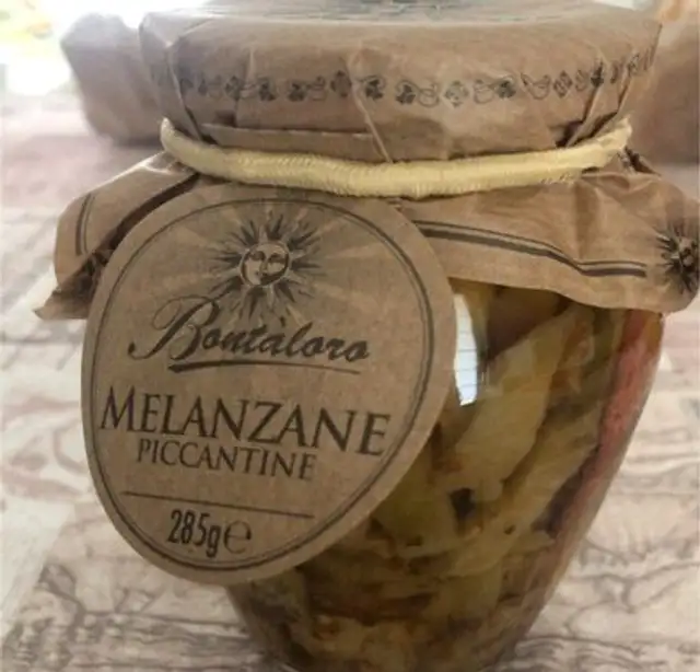 Melanzane piccantine front packaging