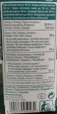 Panna da montareexpert nutrition facts table