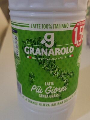 Latte più giorni senza grassi front packaging