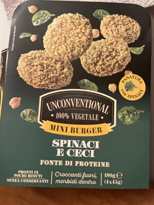 Mini Burger Spinaci e Ceci front packaging