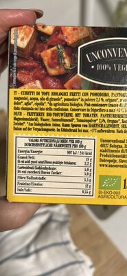 Cubetti di Tofu nutrition facts table
