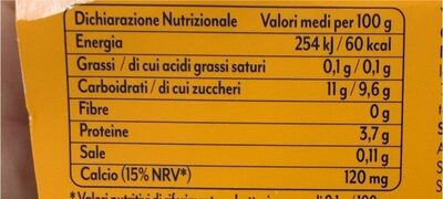 Yogurt ad alta digeribilità con fragola frullata nutrition facts table