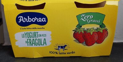 Yogurt con pezzi di fragola