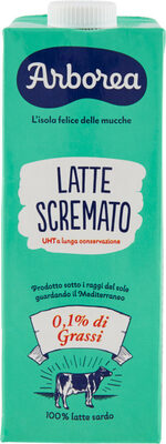 Latte scremato uht a lunga conservazione front packaging