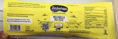 Mozzarella per pizza front packaging