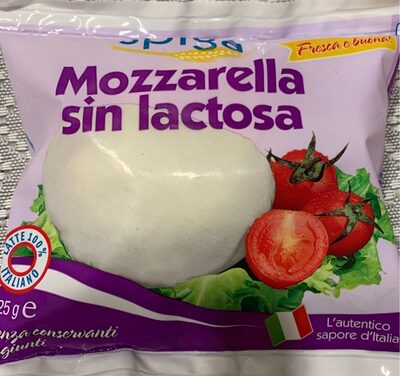 Mozzarella sin lactosa front packaging