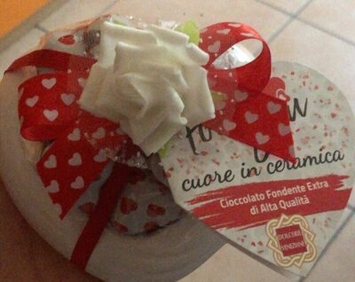 Cuore in ceramica cioccolato fondente extra di alta qualità