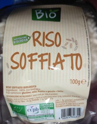 Riso soffiato bio front packaging