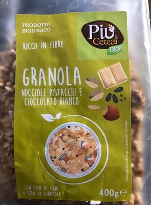 Granola Nocciole pistacchi e cioccolato bianco