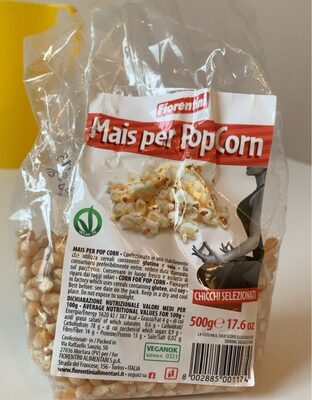 Mais per popcorn front packaging