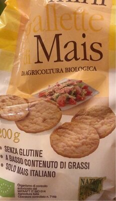 Mini gallette di mais front packaging