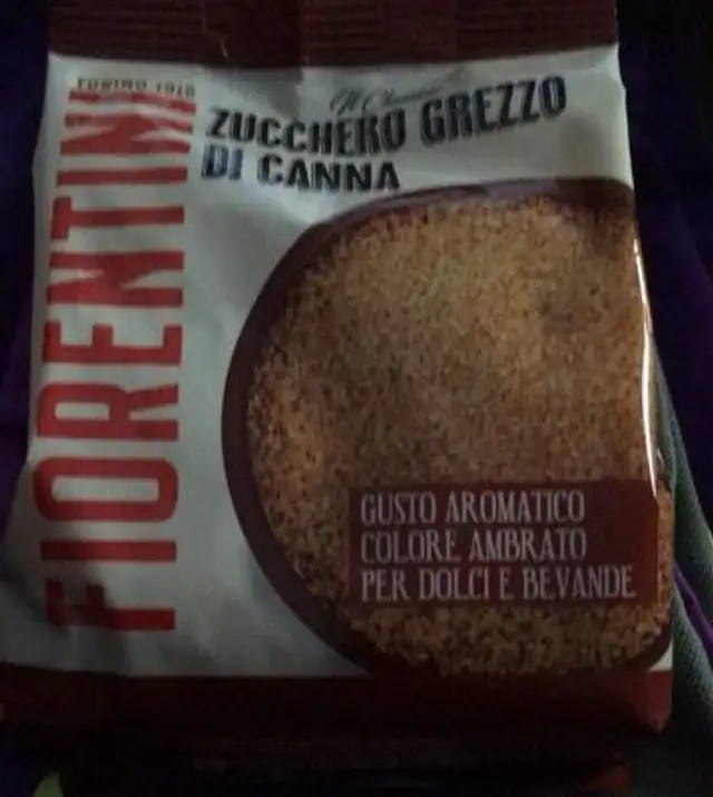 Zuccheto grezzo di canna front packaging