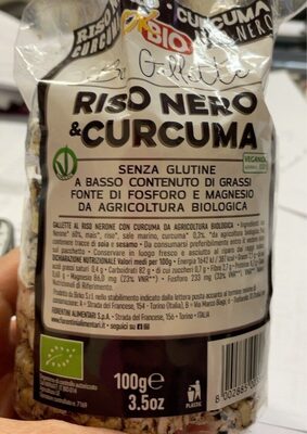 Gallette riso nero e curcuma