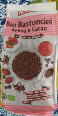 Bio bastoncini avena e cacao front packaging