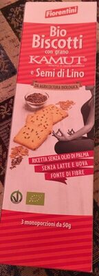 Bio Biscotti con Grano e semi di lino front packaging