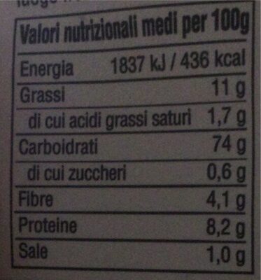 Fiorentini pop black rice nutrition facts table