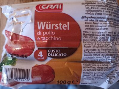 Wurstel di pollo e tacchino