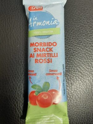 Snack ai mirtilli front packaging