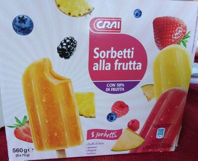 Sorbetti alla frutta front packaging