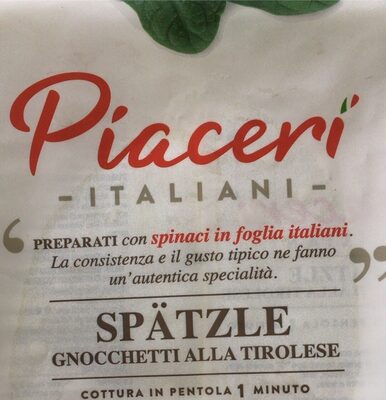 Spatzle gnocchetti alla tirolese