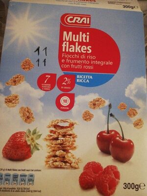 Multi flakes con frutti rossi front packaging