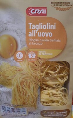 Tagliolini all'uovo front packaging