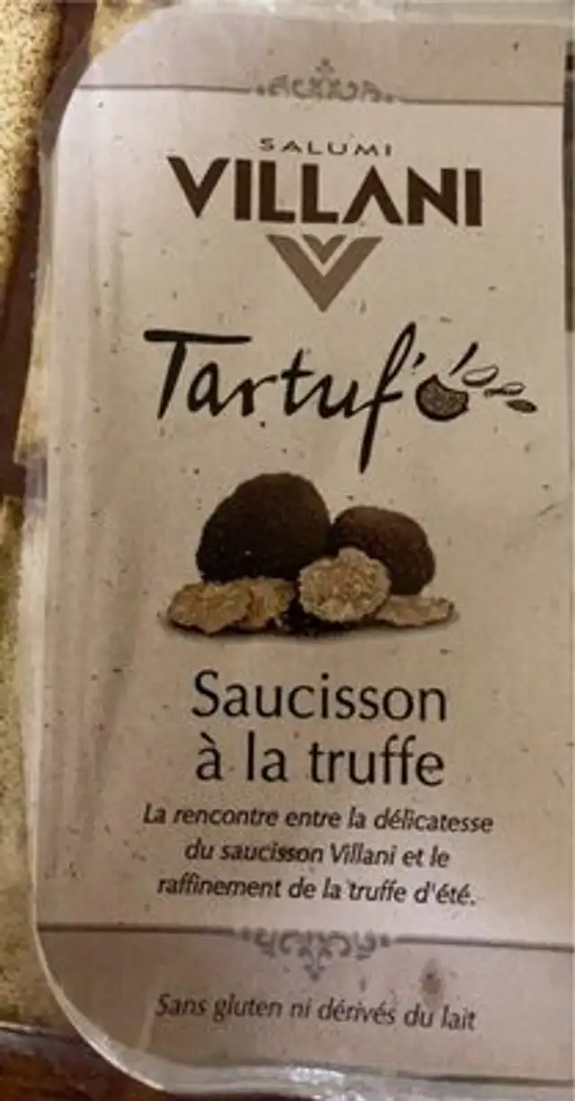 Saucisson a la truffe d’été front packaging