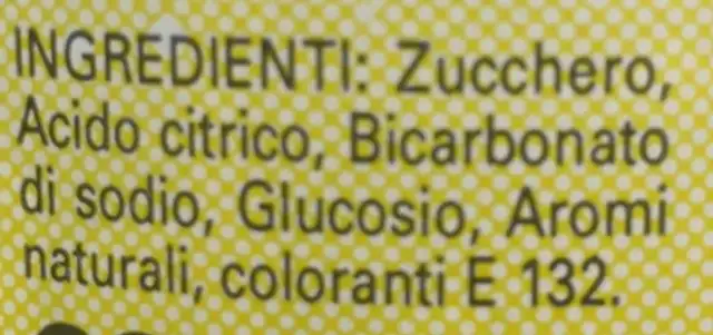 Fresca limone ingredients label