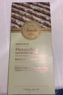 Ciocolatto bianco con frutta secca tostata esalata