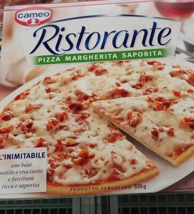 Ristorante pizza margherita saporita front packaging