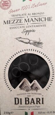 Mezze maniche Sepia | Teigwaren aus Hartweizengries mit Tintenfischtinte front packaging