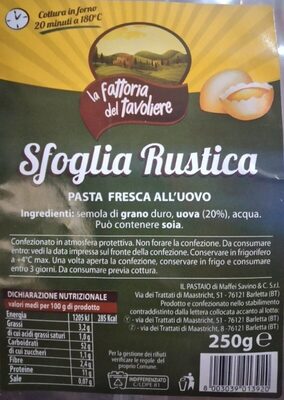 Sfoglia rustica front packaging