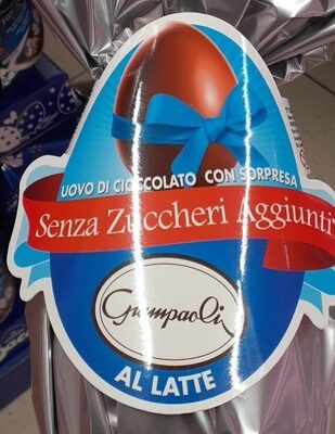 Uovo di cioccolato senza zuccheri aggiunti