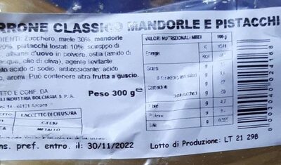 torrone classico mandorle e pistacchi