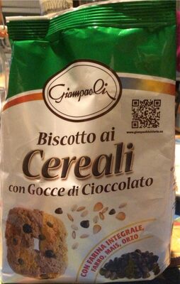 Biscotto ai cereali con gocce di cioccolato