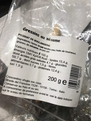 Gressins au sesame