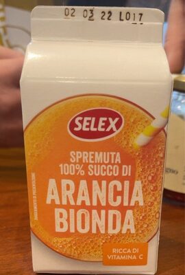 Spremuta 100% arancia bionda