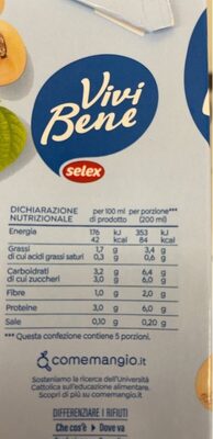 Vivi Bene Soia con zucchero di cana nutrition facts table